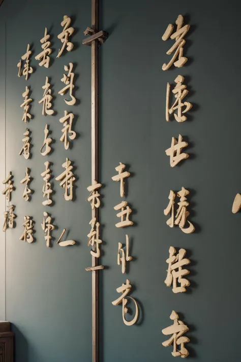 ((masterpiece)), (best quality), official art, extremely detailed CG, unity 8k wallpaper, ultra detailed,
1girl, chinese text, text focus, cursive script, cursive handwriting, sosho, chho-su, letters on wall,
<lora:cursivescript:0.9>