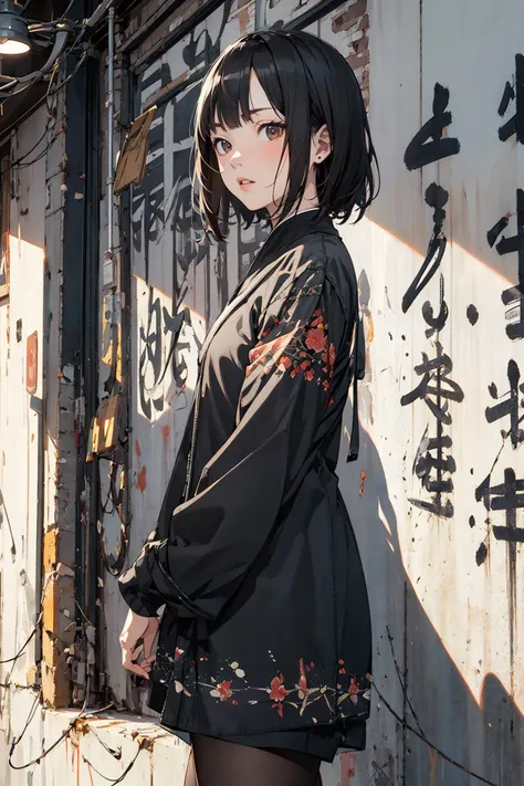 ((masterpiece)), (best quality), official art, extremely detailed CG, unity 8k wallpaper, ultra detailed, 
1girl, shibuya rin, 
chinese text, text focus, cursive script, cursive handwriting, sosho, chho-su, letters on wall, 
<lora:cursivescript:0.9>