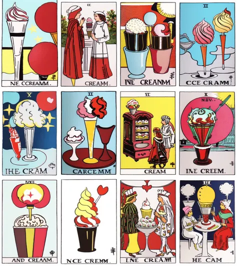 tarot card, ice cream