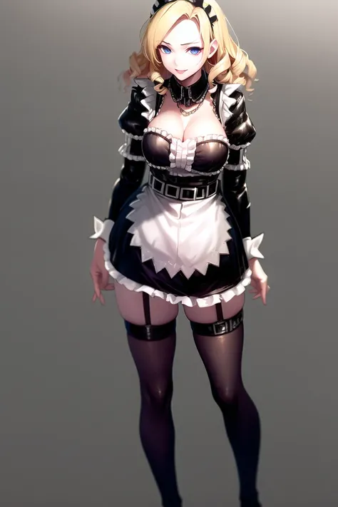 full body, woman, maid outfit, <lora:Solution Epsilon:0.7>
