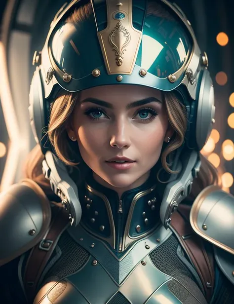 a close up of a woman wearing a helmet <hypernet:LadyRa:0.7>