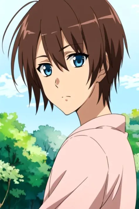 (best quality:1.1), (masterpiece:1.4), sketch, looking at viewer, upper body, , (watercolor illustration, soft pastel colors:1.1), , 1boy, solo, male focus, <lora:junichi_nagase:0.76>, junichi_nagase, brown hair, blue eyes,