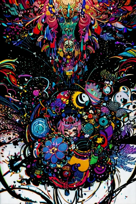 official art, unity 8k wallpaper, ultra detailed, beautiful and aesthetic, masterpiece, best quality, (zentangle, mandala, tangle, entangle), (fractal art:1.3), 1girl, extremely detailed, dynamic angle, cowboyshot, the most beautiful form of chaos, elegant, a brutalist designed, vivid colours, romanticism, by james jean, roby dwi antono, ross tran, francis bacon, michal mraz, adrian ghenie, petra cortright, gerhard richter, takato yamamoto, ashley wood, atmospheric, ecstasy of musical notes, streaming musical notes visible, <lora:add_detail:0.5>, <lora:epi_noiseoffset2:1>,