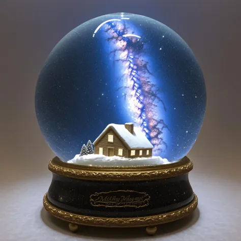 milky way spiral galaxy inside a snowglobe <lora:Snow_Globes_for_SDXL-000010:1>