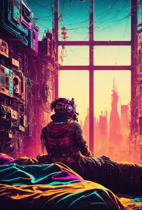 score_9, score_8_up, score_7_up, source_photo , realistic photo, intricate details, Expressiveh, rating_questionable, vivid depiction of a dystopian hyperpunk future bedroom inspired by the styles of Jean Giraud and Herg, a gorgeous woman writhes lustfully and touches her breasts on the bed, depth of field, detailed background, <lora:ral-chrosc-clr:0.8>, ral-chrosc-clr,<lora:Expressiveh:1> source_photo, swpunk, synthwave