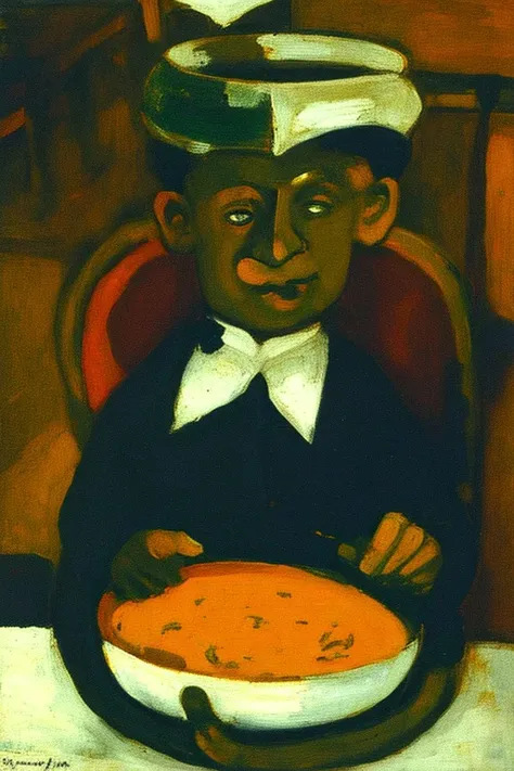 rabbi with bowl of queso, chips, flying, white theme, masterpiece, bold colors, high contrast, detailed brushstrokes,
by MarcChagall, <lora:MarcChagall_Style_v01:1.2>