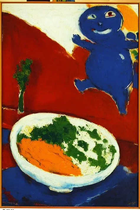 rabbi with taco, bowl of queso, chips, flying, white theme, masterpiece, bold colors, high contrast, detailed brushstrokes,
by MarcChagall, <lora:MarcChagall_Style_v01:1.2>