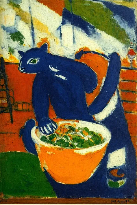 rabbi with bowl of queso, chips, flying, white theme, masterpiece, bold colors, high contrast, detailed brushstrokes,
by MarcChagall, <lora:MarcChagall_Style_v01:1.2>