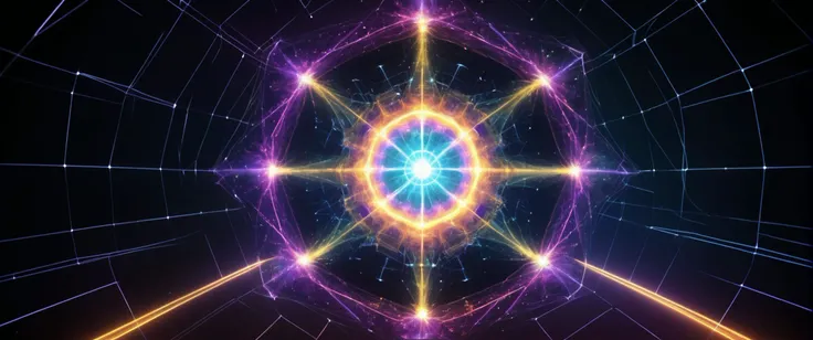 spacetime is torn apart in front of a Heptaplexity (Seven-dimensional polytope) and Loki with an aura of aether particles appears from a kaleidoscopic colored 5d soundwave pattern, stable diffusion,
((photo raw)), global illumination Depth of Field Blur and Lens Flare and film still , ,