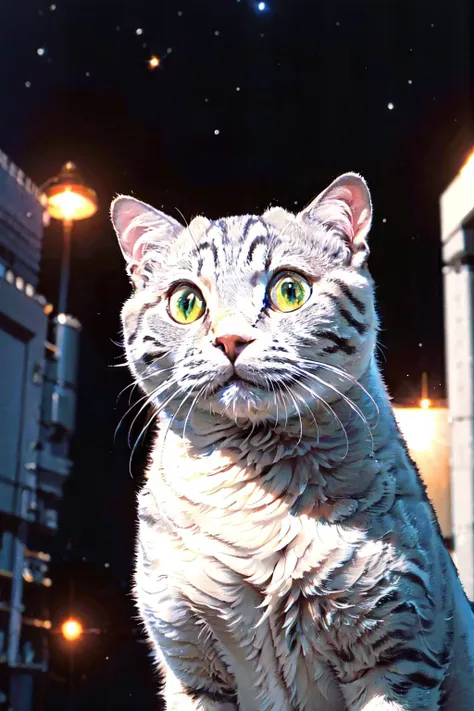 (best quality, masterpiece, RAW photo,ultra-detailed:1.2), <lyco:GoodHands-beta2:1.0>2cats,
spacecat, <lyco:spacecat:0.9>cosmic background, outer space,floating,