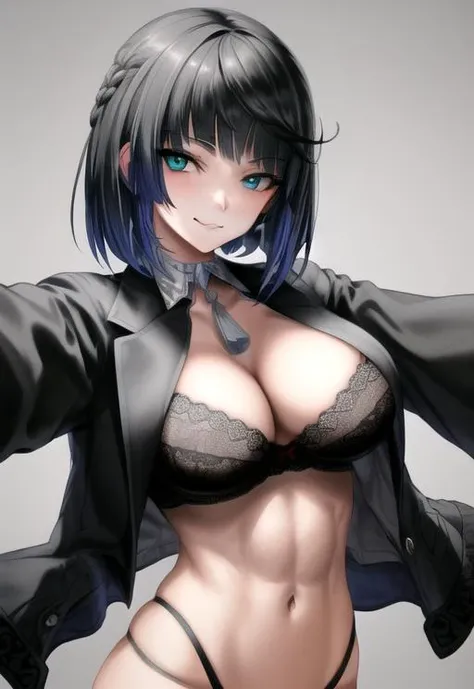 <lora:more_details:0.25>, nose, portrait, perfect eyes, glowing eyes, most beutiful eyes, badass, girl, collar, (Give Me A Hug), <lora:YelanV4:1>, YelanV4, 1girl, solo, looking at viewer, blush, smile, large breasts,( no bra ), exposing breast, eyelashes, hair, <lora:fitgirl_4:0,25>, abs, between eyes, looking at viewer,seductive, smile, ringed eyes, green eyes, sidelocks, white background,(masterpiece, exceptional, best aesthetic, best quality, masterpiece, extremely detailed:1.2), <lyco:inoitoh-000013:0.2>, <lora:lora_dno_a3:0,75>,(greyscale, monochrome:1.1), <lora:manga2:1>