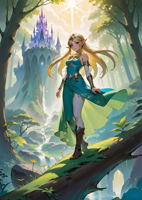 1girl
princess zelda,
cleavage,
shadow, foggy
(perspective from above)
fantasy
the legend of zelda, by Charles Vess
characterized by a unique blend of classic techniques and dreamlike imagery. He is celebrated for his intricate pen-and-ink work, meticulous cross-hatching, and an exquisite attention to detail. His pieces often feature themes of fantasy and folklore, bringing to life mythical worlds, fairytale landscapes, and fantastical characters.