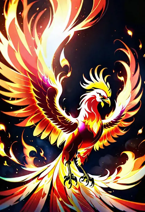 (high quality:1.4), (high resolution:1.3), (incredibly detailed:1.28), cinematic lighting, masterpiece,  glowing eyes, phoenix, etheral phoenix, flaming phoenix,