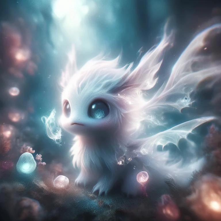 ral-smoldragons, cute, small dragon, wings, nature in background, intricate details, butterflies, whimsical, fantasy, mysterious, colorful, glowing <lora:ral-smoldragons-sdxl:1> <lora:SDXLGhostStyle:1> ghostlystyle