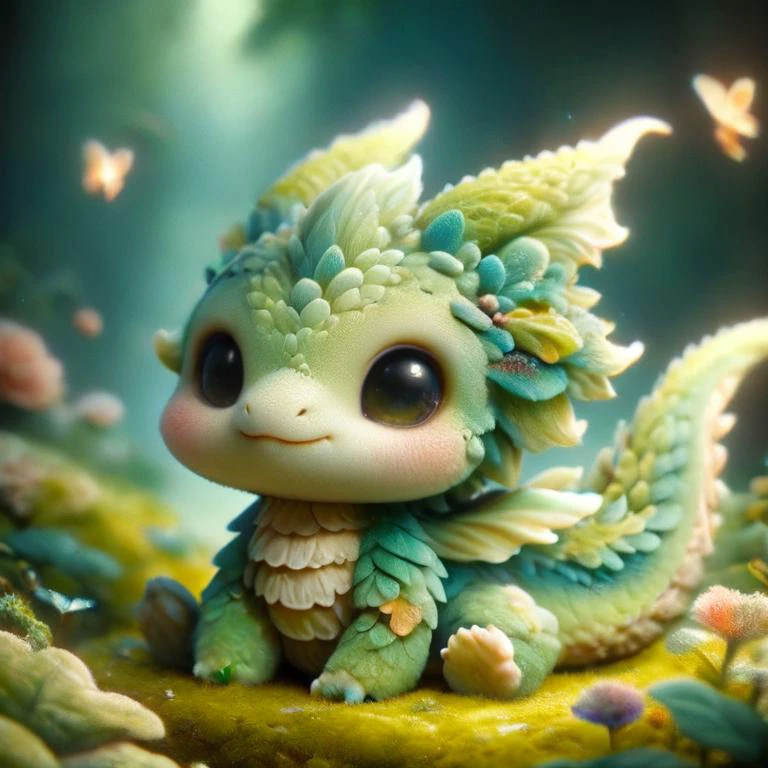 ral-smoldragons, cute, small dragon, wings, nature in background, intricate details, butterflies, whimsical, fantasy, mysterious, colorful, glowing <lora:ral-smoldragons-sdxl:1> <lora:ral-mold-sdxl:0.8> ral-mold