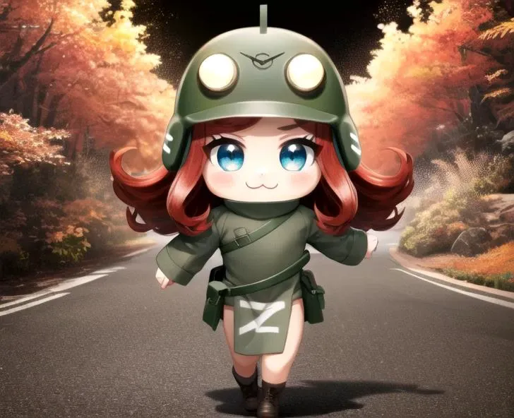 buhanka, 1girl, red hair, helmet,
military,
full body,
running,
,
:3,
detailed background,
,
long hair,
<lora:buhanka-000030:1>
,, (masterpiece, best quality), intricate details, 8k, artstation, wallpaper, official art, splash art, sharp focus