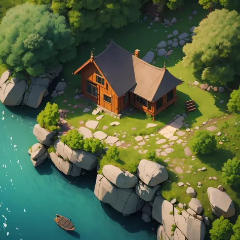 <lora:battle-map-forest:1>,tree,water,outdoors,no humans,scenery,rock,grass,nature,forest,from above,path,bush,house,river,stone,masterpiece,best quality,high quality,