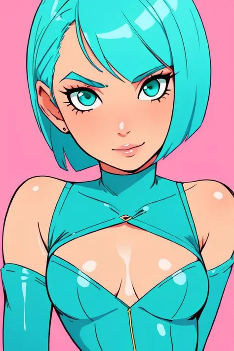 beautiful girl, woman, solo, sexy body, (cute:1.3), (([Turquoise hair], [pixie bob], [bodystocking])), realistic, (cute), (detailed face), detailed eyes, detailed iris, cameltoe,,
