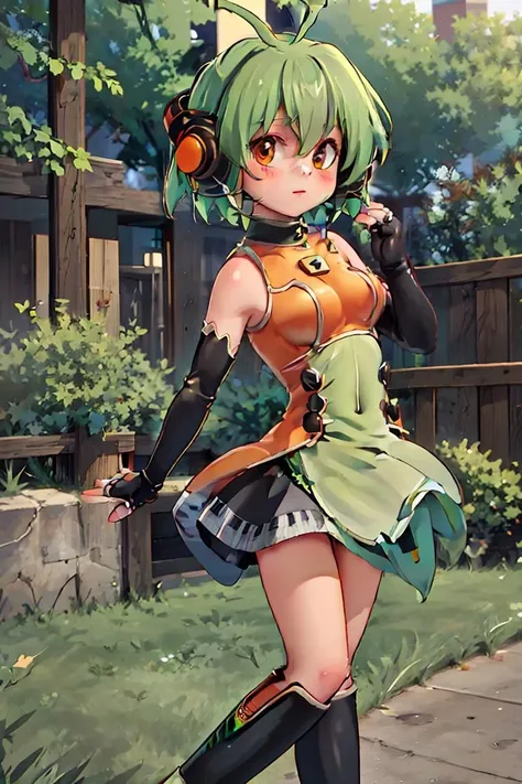 , Attack style, at the china castle, Wearing a green Chinese dress, Sharp eyes, holding a fan, Best quality, masterpiece