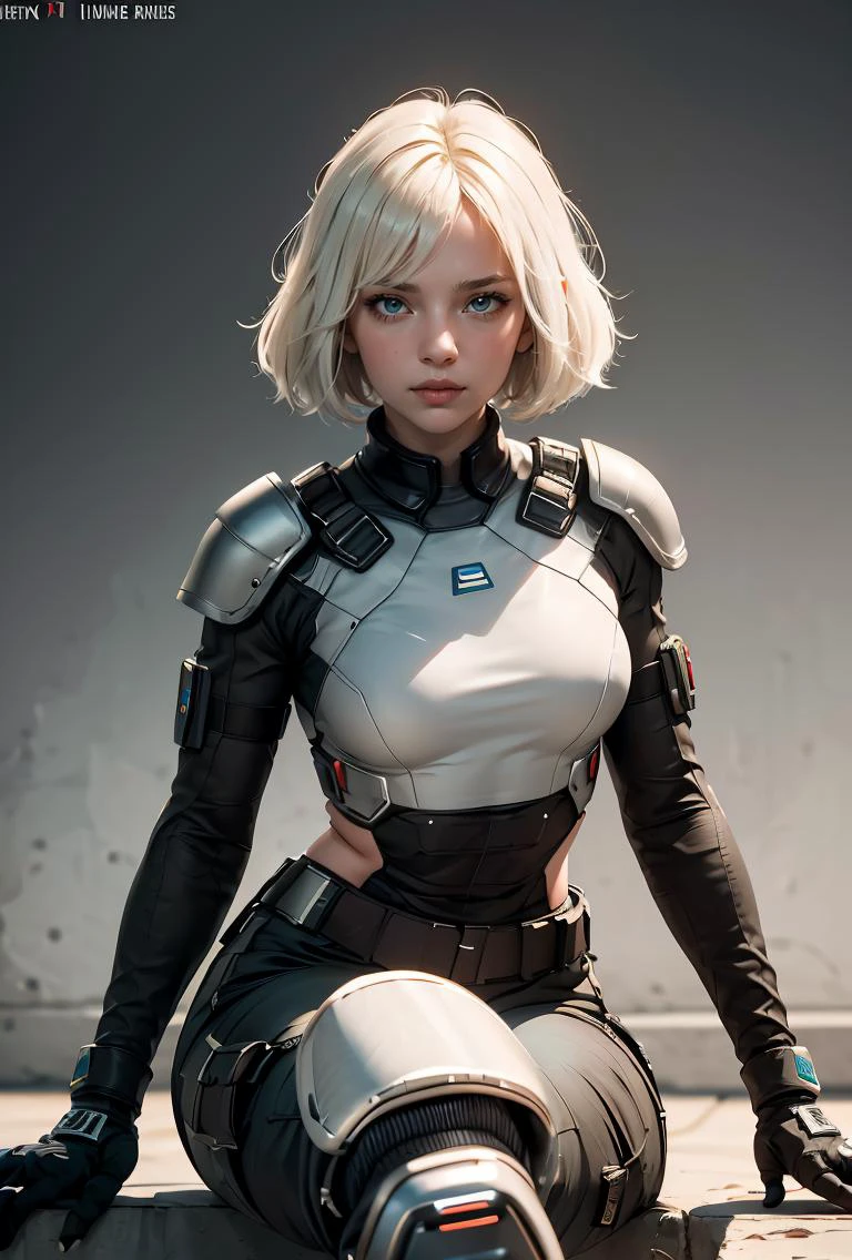 (masterpiece, best quality), 1girl, <lora:ianar6-guy-v2:0.8> ianar6, bodysuit, armor, fingerless gloves, gloves, pants, knee pads