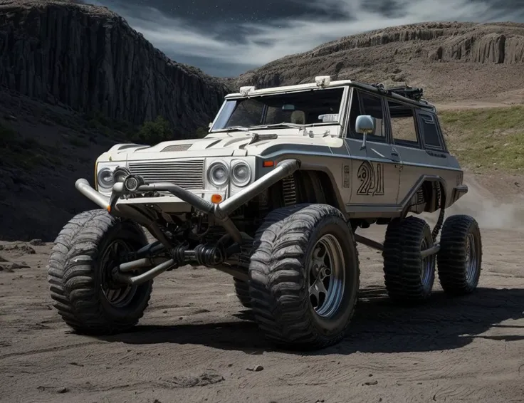 ((best quality)), ((masterpiece)), ((realistic)), (detailed),Large Lunar Rover, Bull Bar, Silk, Streamlined, , ((masterpiece)), absurdres, HDR, <lora:add_detail:1>, <lora:LowRA:0.5>