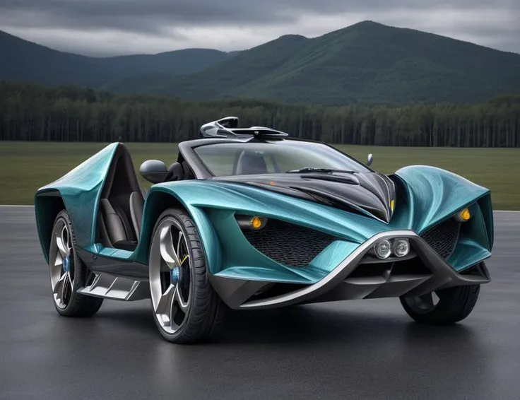 ((best quality)), ((masterpiece)), ((realistic)), (detailed),Compact AeroMobil 5.0, Wide-Angle Mirrors, Running Boards, Ground Effects, Aluminum, Whimsical, Textured Panels,, ((masterpiece)), absurdres, HDR, <lora:add_detail:1>, <lora:LowRA:0.5>