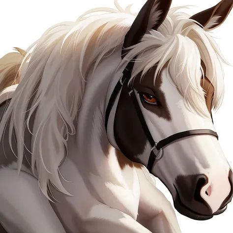 feral horse, spirit, ((fur, fluffy, furry horse))