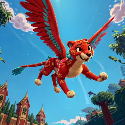 (masterpiece:1.2), (best quality), flying JaquinElena, ((high resolution illustration)), ((extremely detailed)), ((masterpiece)), <lora:JaquinElena:0.7>, (feral), (in sky:1), (line art:1.2), (2d style:1.4), (light blue background:1), <lora:COOLKIDS_MERGE_V2.5:0.7>