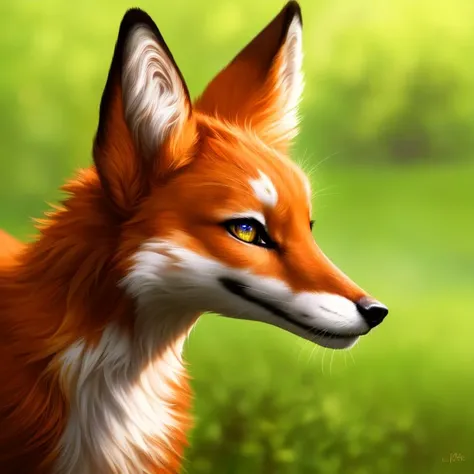 realistic photography of a fox