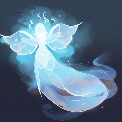 a full body of a (A spectral entity with a wispy and ethereal body, its form ethereal and intangible, its presence felt rather than seen, a haunting embodiment of the ethereal.:1.5) with a (Elemental head with swirling elemental forces, crackling with power:1.3) a (A tail resembling a delicate, translucent veil, fluttering and dancing with an enchanting grace. and Horn with a liquid-like, mercury-like substance, constantly shifting and morphing:1.2), no background, solo, Masterpieces, 8k, best quality, hyperrealistic, digital art, dynamic lights, cinematic lights, dynamic lighting, cinematic lighting, cinematic foreshortening, dynamic foreshortening, Highly realistic, Highly extremely detailed, 3d render, dynamic poses, extremely detailed face, expressive eyes,