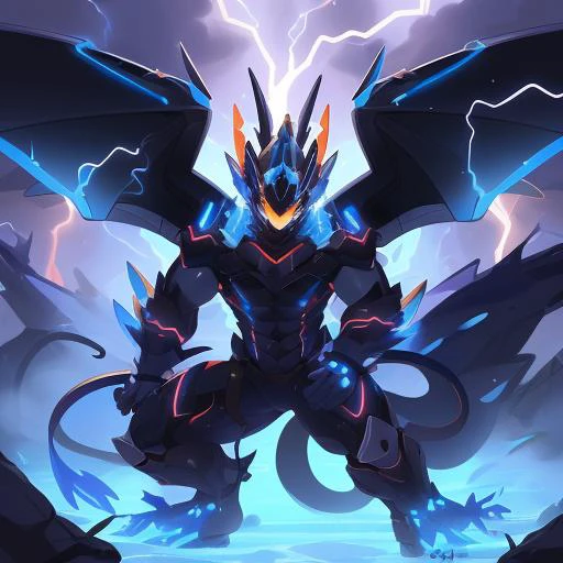a full body of a (A creature with a body covered in spiky, metallic protrusions, serving as both protection and intimidation.:1.5) with a (A head with the ethereal, wispy tendrils of mist, swirling and dancing in the air.:1.3) a (Energetic wings with crackling lightning patterns, reflecting the electrifying power of a Raiju. and A tail resembling a swirling, iridescent vortex, constantly shifting and morphing with colors that defy description, captivating all who gaze upon it.:1.2), no background, solo, Masterpieces, 8k, best quality, hyperrealistic, digital art, dynamic lights, cinematic lights, dynamic lighting, cinematic lighting, cinematic foreshortening, dynamic foreshortening, Highly realistic, Highly extremely detailed, 3d render, dynamic poses, extremely detailed face, expressive eyes,