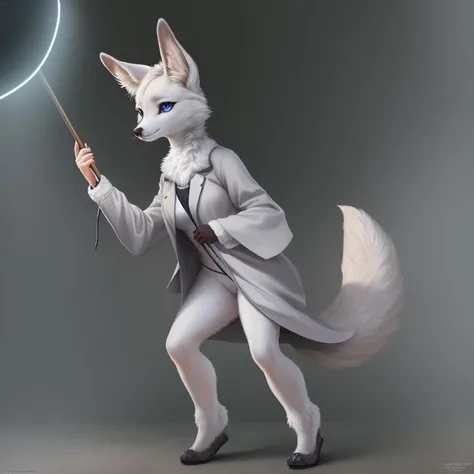 a full body of a detective silver fox disolving in to smoke,