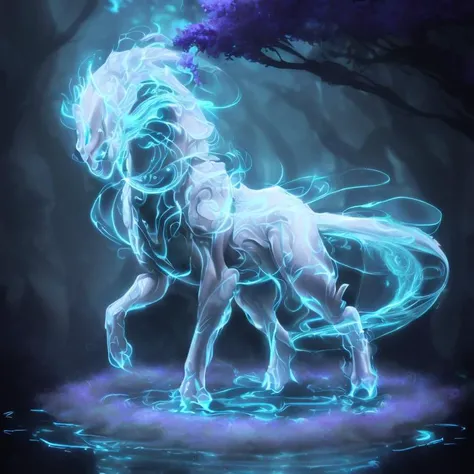 <lora:GachaSplash4:1> isometric, color contrast, 1 entity, mid shot, full body, (( is a full body of a feral animal creature entity:1.3)) feral animal between a technological beings, and a feral biological forms, with a feral animal creature that have fauna and fauna features, ( Glowing eyes peer out from the darkness, exuding an otherworldly and piercing gaze.:1.3), and a feral animal that have the features of a A creature with an ethereal, mist-like form, resembling a swirling cloud of vaporous matter. and A head with the organic, flowing patterns of a river, symbolizing life's constant movement and change. with Translucent crystalline wings, resembling delicate icicles and refracting light in a mesmerizing way. and A tail composed of interwoven, radiant vines, adorned with delicate, luminescent flowers, blooming and withering in an eternal cycle of beauty., <lora:OpenJourney-LORA:1>