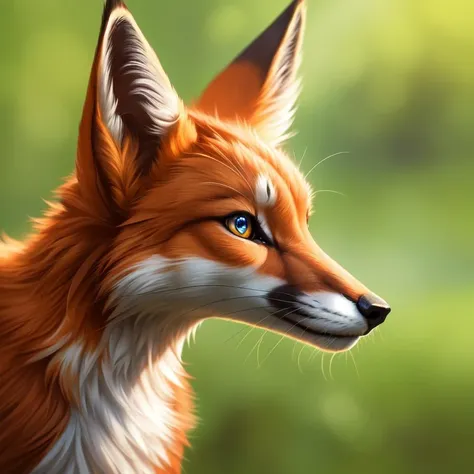 realistic photography of a fox