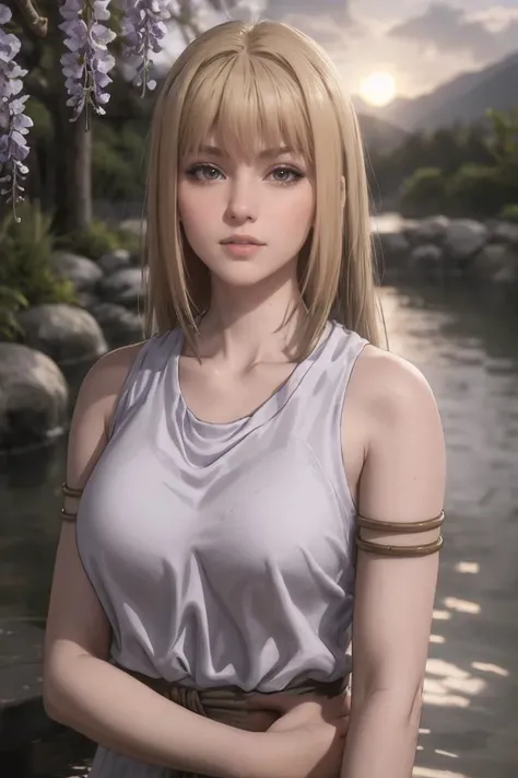 Trends on ArtStation, Trends on CGSociety, Intricate, High Detail, Sharp Focus, Dramatic, starry night sky, Tifa Lockheart of Final Fantasy, Tifa's original Final fantasy 7 costume, 25 years old, mature looking, Realistic Art of Drawing by Midjourney and Greg Rutkowski, Sketch, Masterpiece, Best Quality, Very Detailed, 1female, Half-body, head to bust image scope, buts portrait, close-up shot, white tank top and black leather skirt, standing position, Beautiful Meticulous Eyes, Cute Face, Bust, big bossoms, Beautiful Meticulous Face, White Hair, (Botanical Illustration: 1.5), no pornographical exposure, bigger breasts