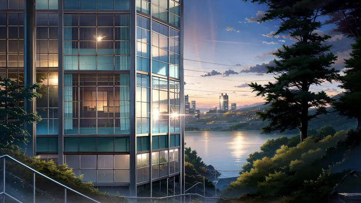 masterpiece,best quality,cityscape, sunlight, cloudy sky,