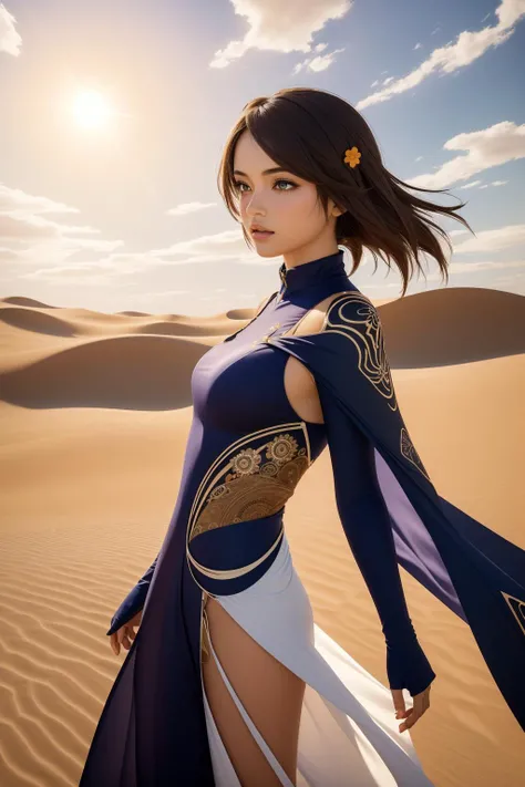 1girl, (abstract art stylized by Jonas De Ro:0.9) , 8k uncanny caliginous vision of, highly detailed, ([Bali:The Great Sand Dunes:1]:1.3) from inside of a Hanoi, it is very Cloudy and Handsome, autumn space with Lavender, Clear skies, Anime screencap, Tranquil, elegant, Witchcore, Dramatic spotlight, F/1.8, CineColor, Embroidery, surreal design, photolab, artstation, intricate