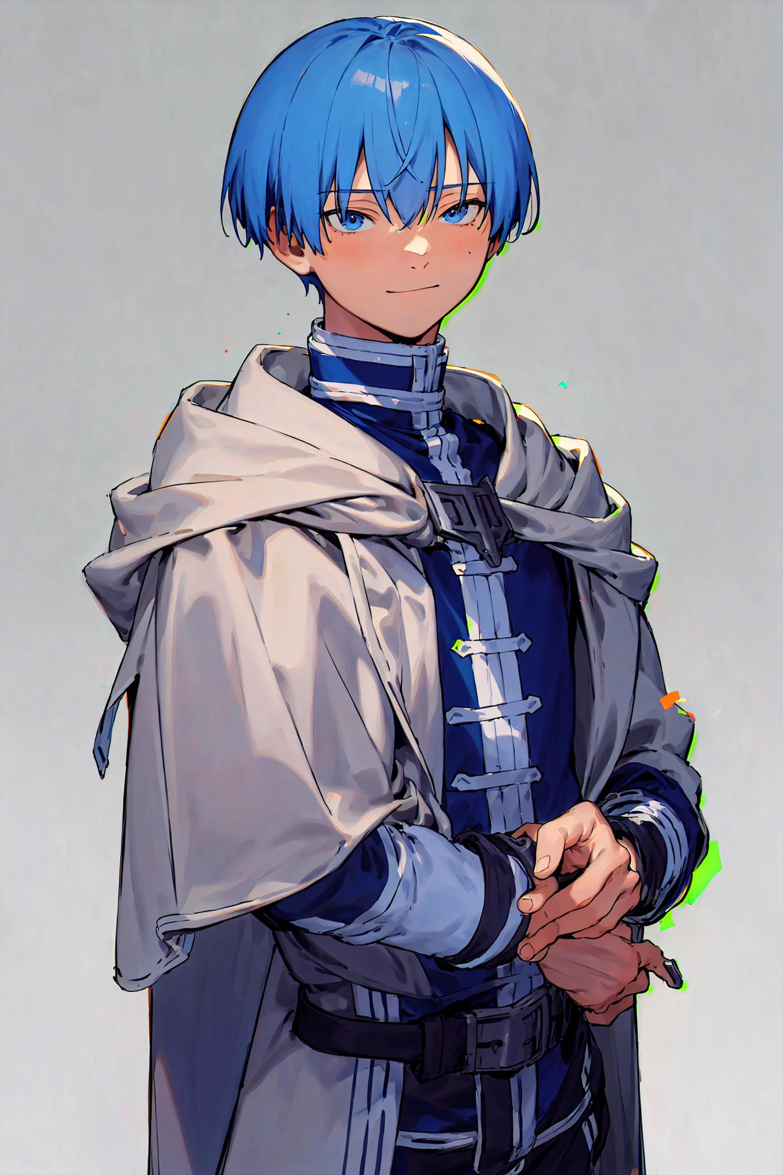 1boy, solo, cowboy shot, fine art parody, upper body, standing, simple background,
looking at viewer, <lora:yawanuri:1> <lora:himmel_sousou_no_frieren:0.8>himmel_sousou_no_frieren