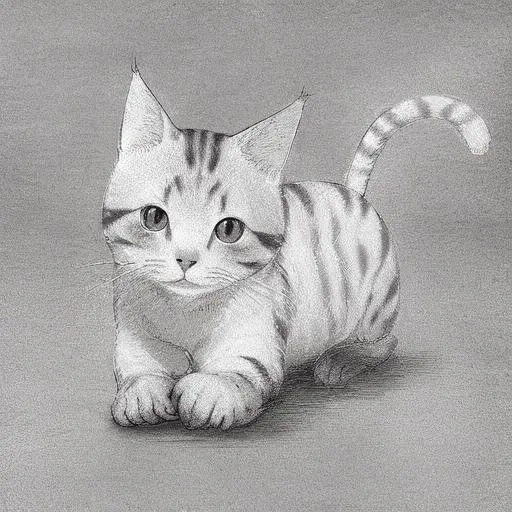 a cat by ZncDpt <lora:ZncDptA:1>, grayscale