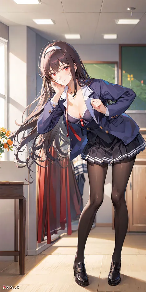(Masterpiece:1.2, high quality), (pixiv:1.4), (1girl:1.2), (solo:1.2), (shenqi:0.6), ,
kasumigaoka utaha,Mature female body,red eyeshadow,large breasts, swimsuit under clothes, white hairpin,red eyes,blush,smirk,
out door,Swimming pool, top floor, (night:1.5), stars, lights, plants, potted plants, luxurious swimming pool,There are many beautiful girls in bikinis in the background
<lora:kasumigaokaUtaha_v1:0.7>