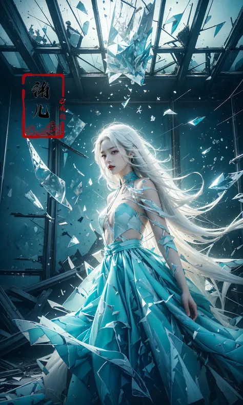 abandoned1girlsololong hair(white hair:1.4)(shard of glass:1.4)
A shot with tension(sky glows cyan,Visual impact,giving the poster a dynamic and visually striking appearance:1.2),
<lora:~Q?-^X\Ys:0.8>