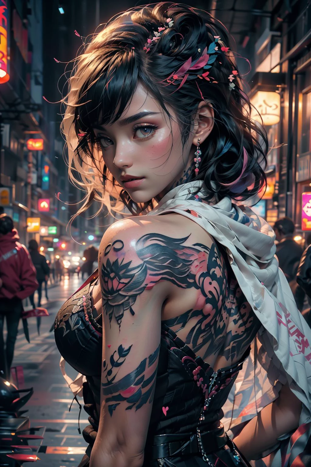 (1girl:1.2, body covered in words, words on body:1.1, tattoos of (words) on body:1.2), (masterpiece:1.4, best quality), perfect skin, medium breasts, (intricate details), unity 8k wallpaper, ultra detailed, (pastel colors:1.3), beautiful and aesthetic, silk (clothes), detailed, solo, <lora:wowifierV3:0.6>, <lora:midjourney_20230624181825:0.5> <lora:stylized_3dcg_v4-epoch:0.4> <lora:Fault_art:0.6>