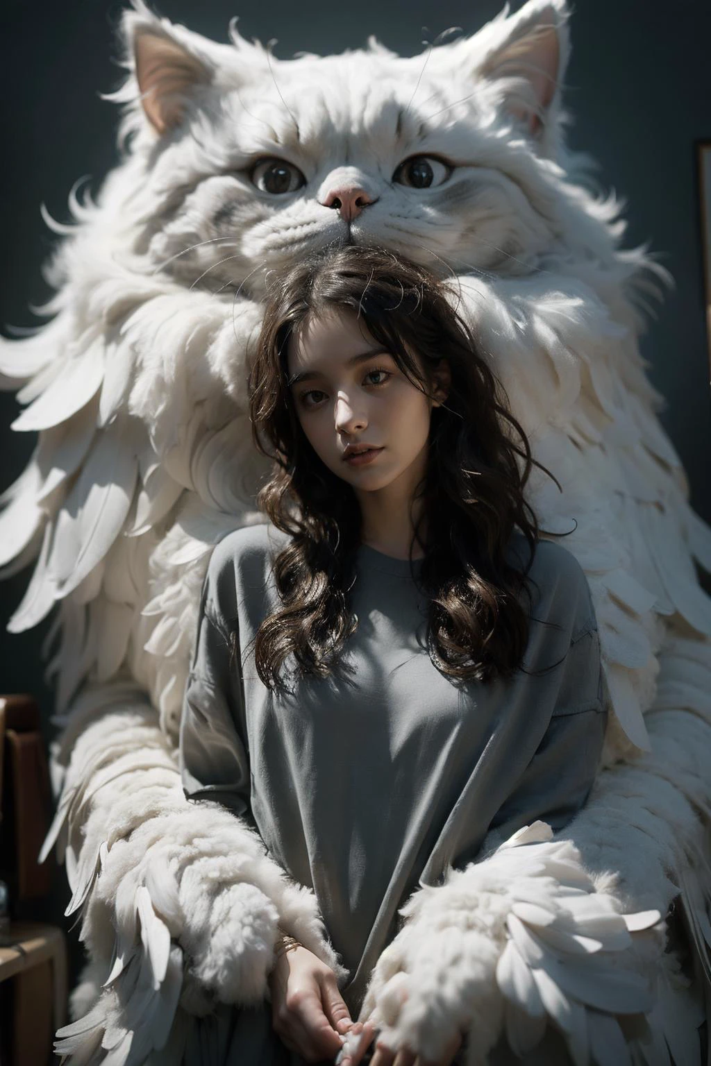 <lora:md_20230904185038:0.5>,oversized,cat,<lora:大ç«:0.6>,wings,