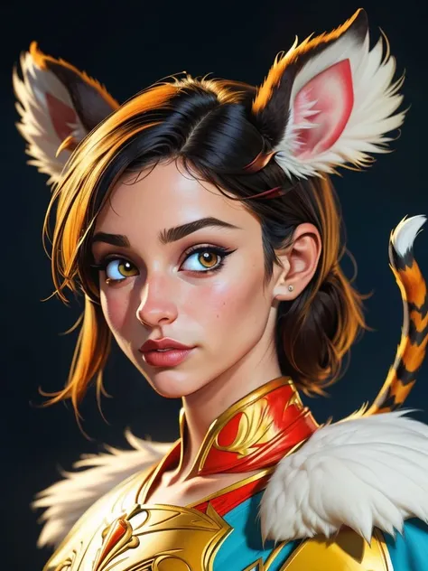 3/4 portrait,fantasy modelshoot, extremely detailed and realistic (brightly colored digital comic art with stroked outlines),
beautiful, jodi lyn o'keefe ( mouse girl :1.5),