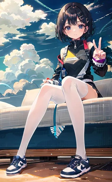 (masterpiece:1.3), (best quality:1.3), (cel shading:1.15), high resolution, extremely detailed cg, sneakers, dunkpanda, <lora:Dunkpanda_V3:1>