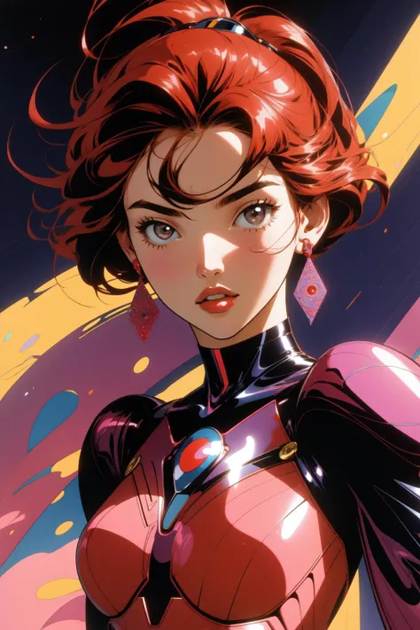 a close up of a woman in a dress and jacket posing, comic pinup style, artgerm and lois van baarle, comic book character, lois van baarle and rossdraws, pinup, pinup art, beautiful comic art, comic books style, comic book style, comic book style!!, comics style art, comicbook style, comic character