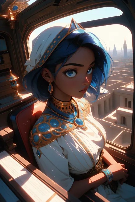 1girl, epic, masterpiece, birds-eye-view shot of a Figural Rusty traditional Senegalese ([Space elevator|Westminster Abbey]:1.3) , it has intricate details, it is designed by Netflix, from inside of a Gentle The Pyramids of Teotihuacan, lush jungle with Geranium, Snowing, shallow depth of field, Sad, best quality, Arte Povera, Indirect light, Depth of field 100mm, CineColor, electric blue splash, dark indigo details, award winning, photolab