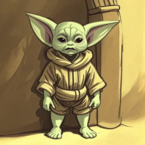 _yodah <lora:babyah:0.5> (in underwear:1.33) (anatomically correct:1.33) (child in medieval clothing antypose kid illustrated by Arto Feroji:1.21)greg rutkowski with art icon pastel muted golden and teal design in the form of Ancient Samurai draet from dungeons and dragons official RPGW product site skeky Maya template HD Video game icon style zbrushcentral Artstation GEverything yellow environment photolab art