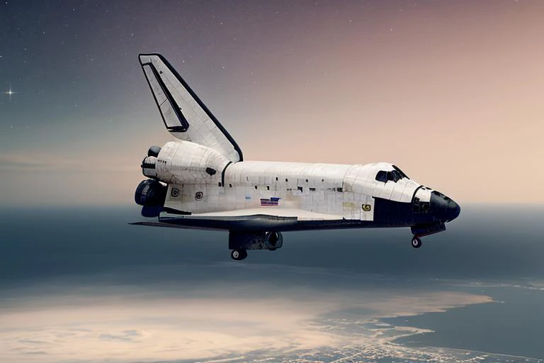analog gloomy aerial photo of a (NASA Space Shuttle, <lora:shuttl3:0.8>), ((nighttime)), flying over abandoned alien city ruins, High Detail, Sharp focus, (photorealism), realistic, best quality, 8k, award winning, dramatic lighting, epic, cinematic, masterpiece, rim light, action movie, war,