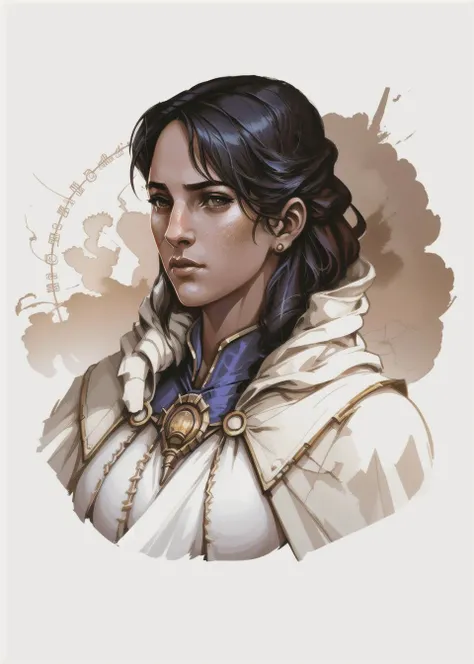 rpp, portrait of a young female mage, illustration, concept art, in the style of greg rutkowski, <lora:dnd_portrait:0.7>